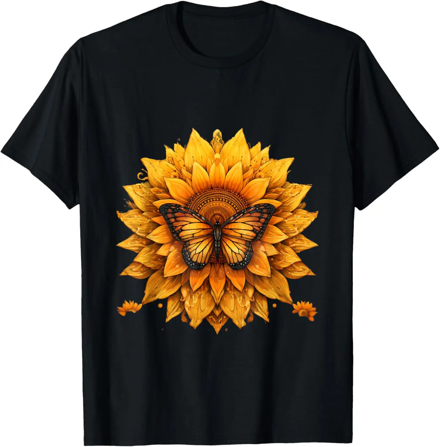 

Fashion style - Sunflower butterfly floral vintage cool graphic T-Shirt