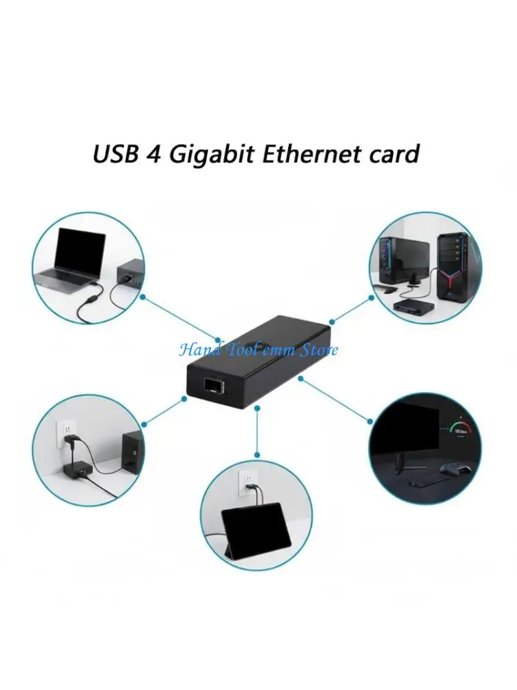 

H37F 10Gbps High Performances Ethernet Networking Adapters 4 USB4 Compatible Workstations