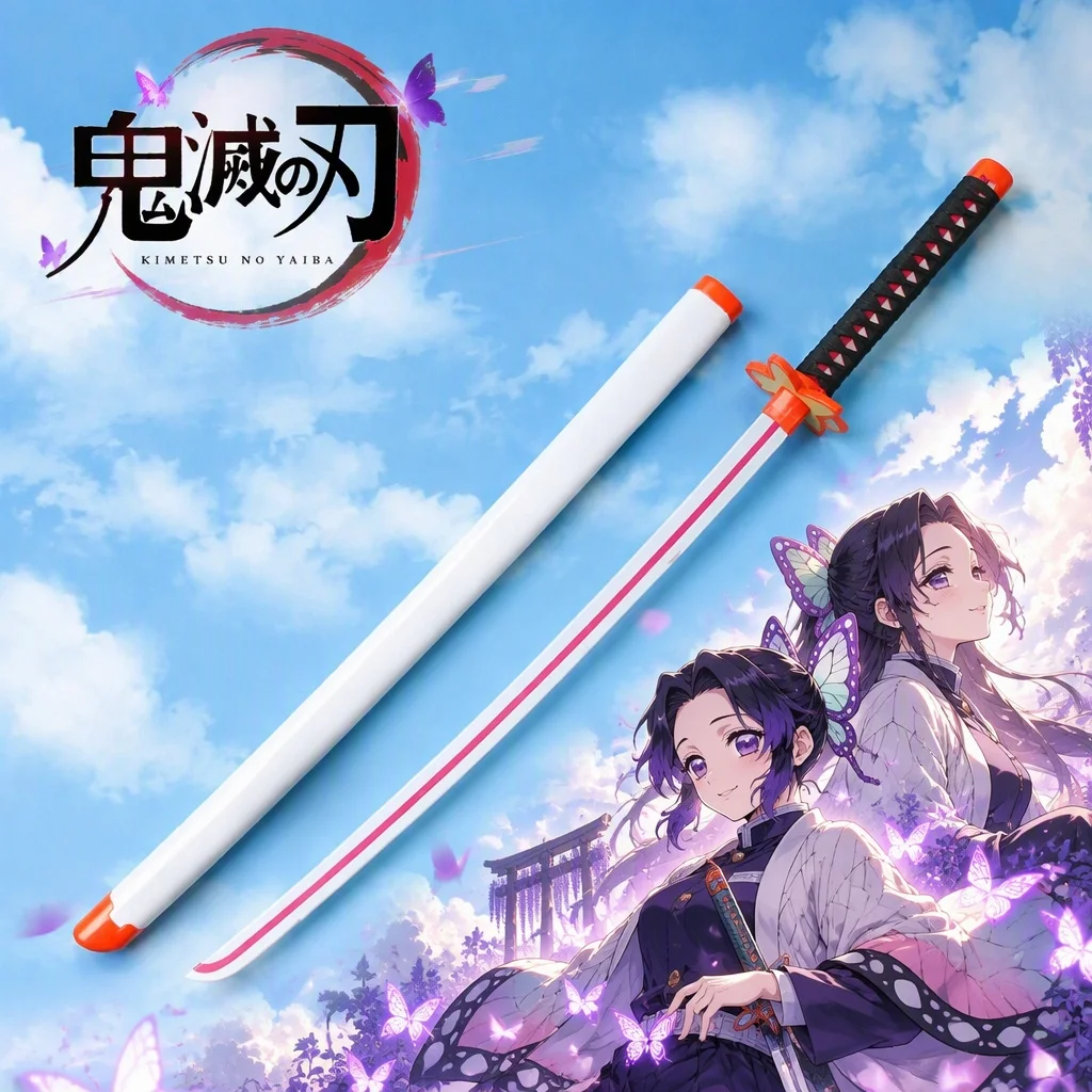 39inch ABS Katana Kocho Shinobu Real Size Demon Slayer Anime Cosplay Collection Display Decorative Showpiece Memorabilia Gift