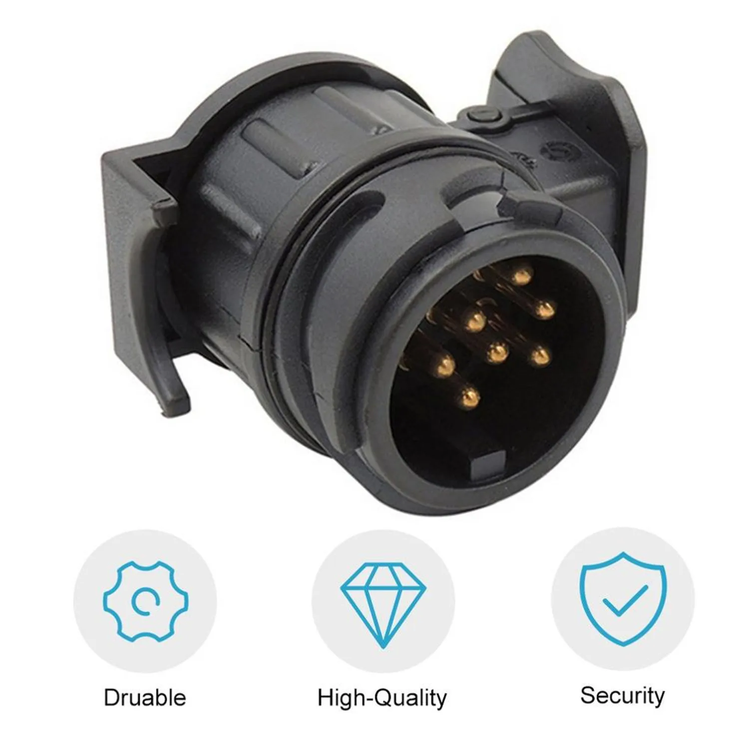 1pc 12V 13 Pin To 7 Pin Plug Adapter Car Trailer Truck Caravan Towbar Socket Converter Waterproof Rainproof Auto Plug Adapter