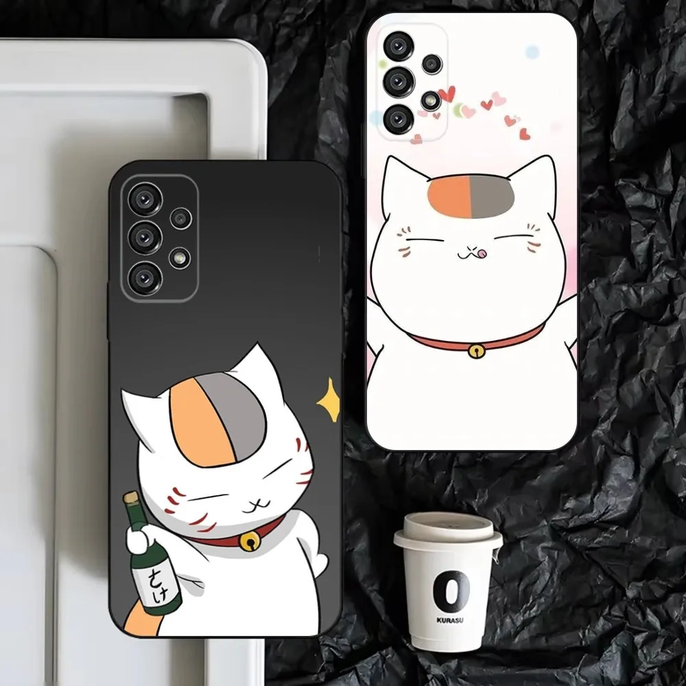 Nyanko S-Sensei  Phone Case For Samsung S25,S24,S23,S22,S21,S20,S10,Ultra,Plus,Lite,FE,Soft Silicone Black Cover