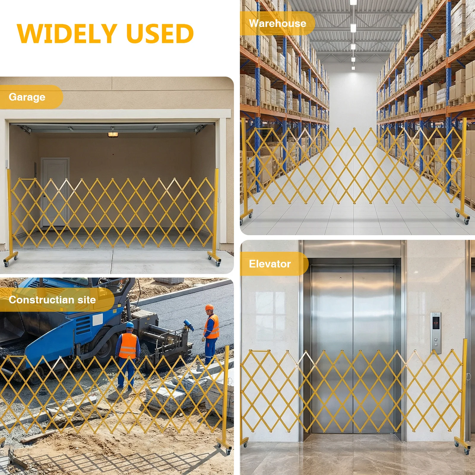 

Раздвижная промышленная металлическая барьерная конструкция на колесах с поворотом на 0-180 градусов для строительных площадок/контроля дорожного движения/ограждения зон