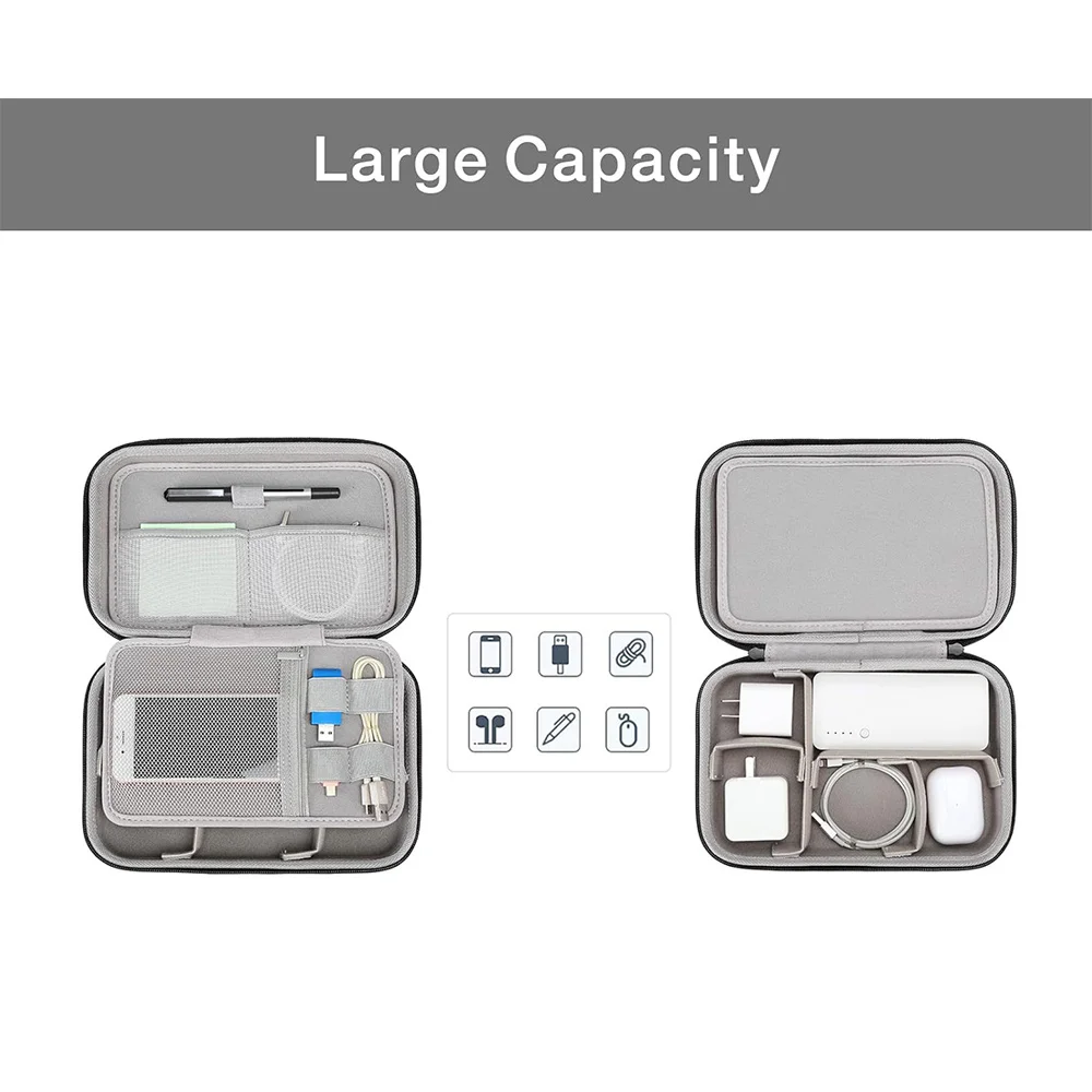 Portable Hard Shell Digital Gadgets Storage Bag Electronics Case Earphone Charger Case Data Cable bags USB Disk Organizer