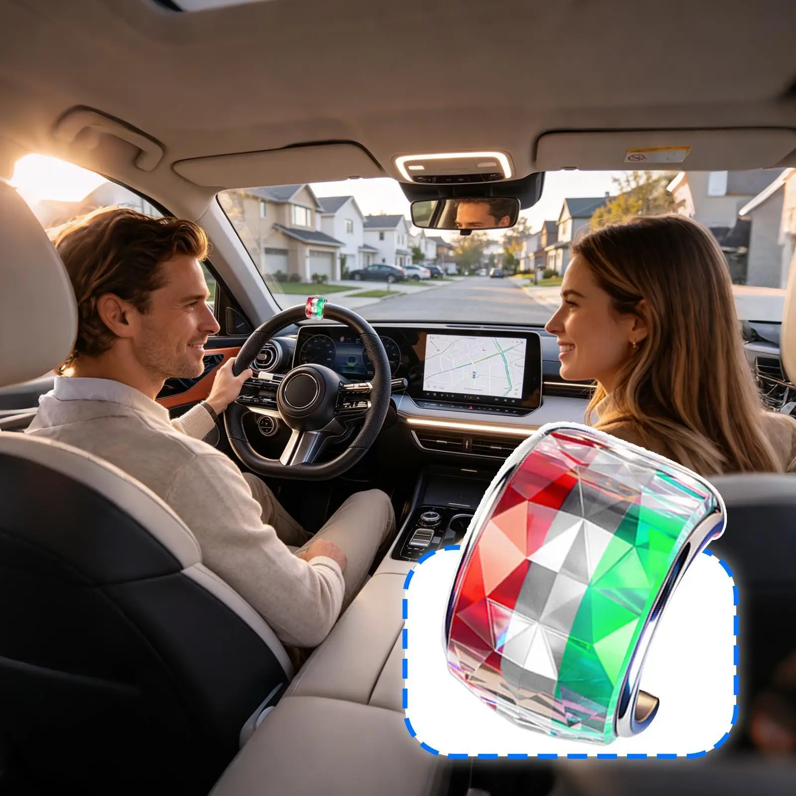 Steering Wheel Center Marker Self-Adhesive Long-Lasting Car Steering Wheel Decal Center Marker For Automotive Truck RV SUV Sedan