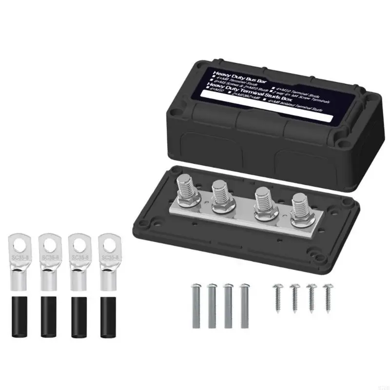 M76E Batterieverkabelungs-Sammelschienenblock, 48 V, 100 A, abgedeckter Klemmenverteilerblock für Auto-, Wohnmobil- und – Detail 9