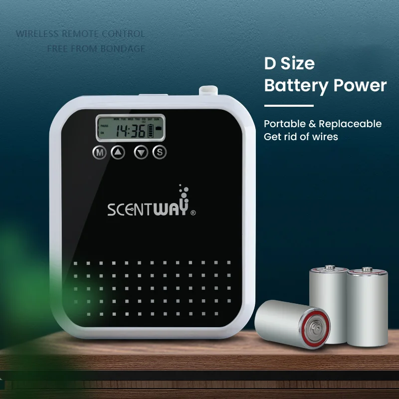 Diffusore di profumo per uso domestico Aromizer alimentato a batteria diffusore di olio essenziale dispositivo di profumo dell'aroma a parete Display intelligente