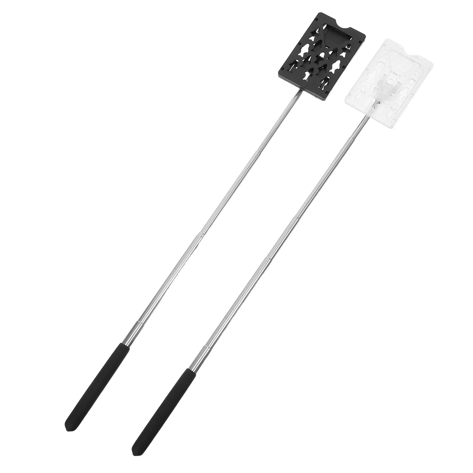 2Pcs Telescopic Card Holder Rod Adjustable Parking Card Grabber Toll Swiping Stick Vehicle Parking Pass Holder Contactless
