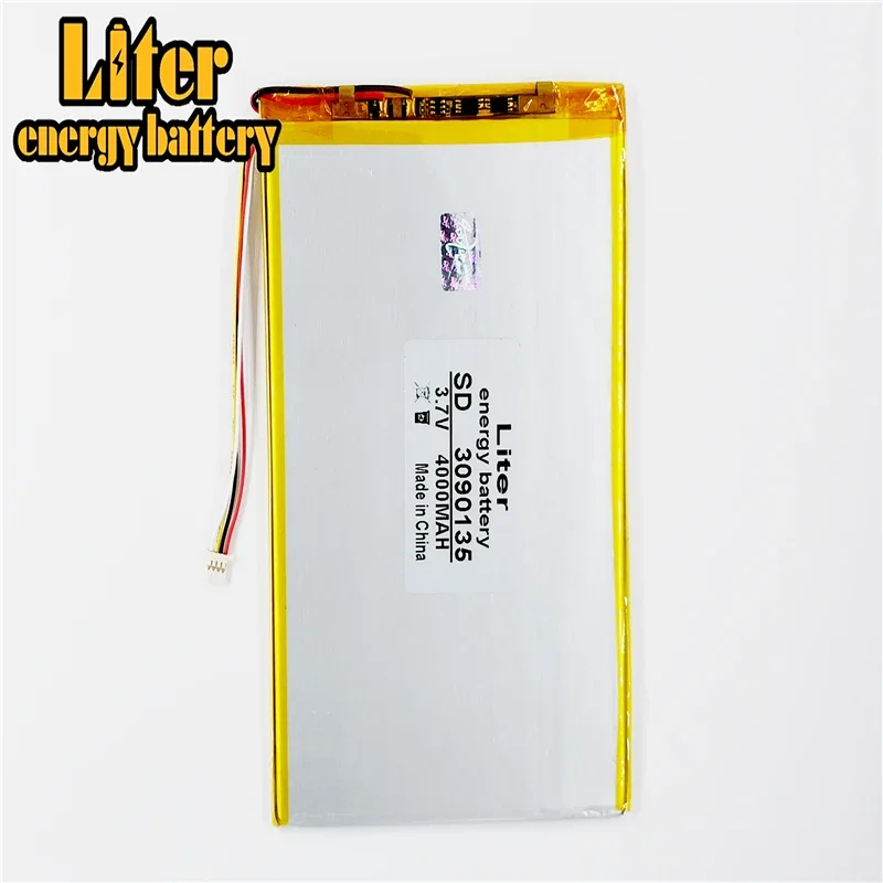 جهاز لوحي بطارية ليثيوم بوليمر ، 4 خيوط ، 3090135 ، 3.7 فولت ، 0390135 ، 4000 مللي أمبير ، شحن طاقة الطوارئ المحمول ، الكنز ، DIY