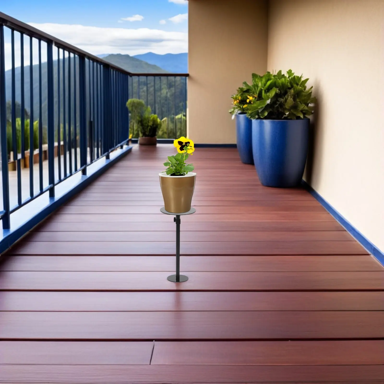 

Adjustable Plant Stand Riser Indoor Outdoor Plant Lifter 11.4-19.6 Height Range Stable Plastic Flower Pot Stand Garden Pot