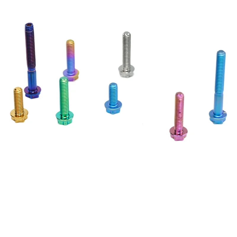 M4x0.7 x 6 8 10 12-50mm Grey Golden Blue Black/Green Candy/Purple Ti TC4 GR5 Titanium Alloy A3 Standard Head Bolts Motocycle