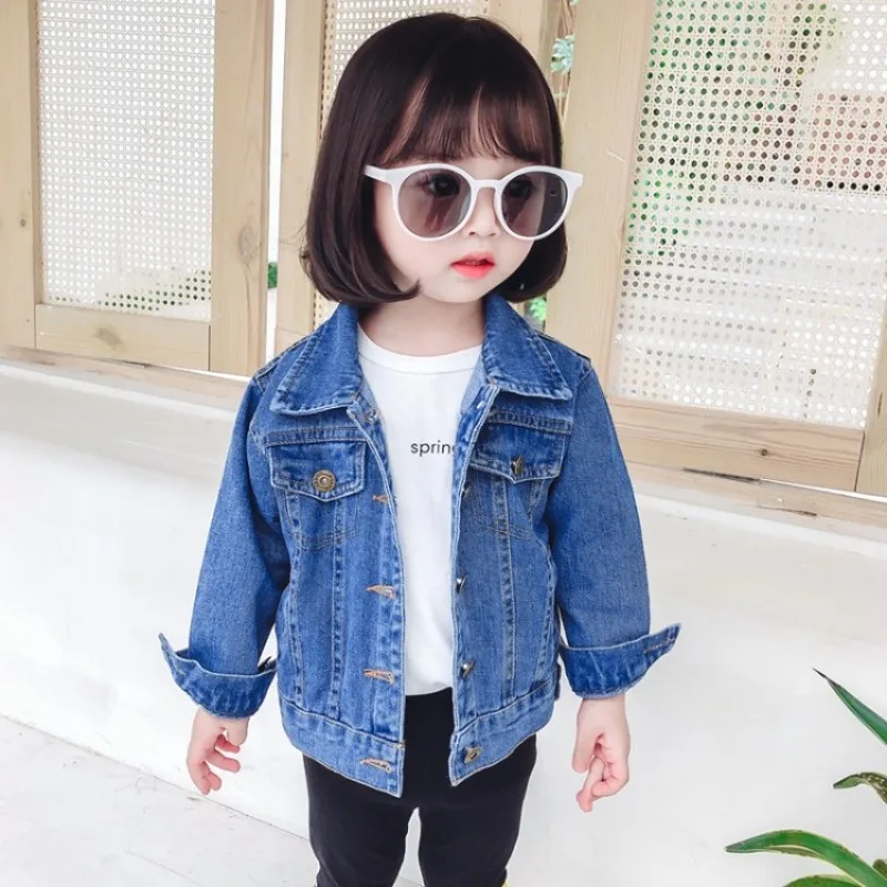 Girls Boys Denim Jacket Korean Style Loose Kids Spring and Autumn Clothing 2024 New Children Jacket Baby Top Fashion Clothing