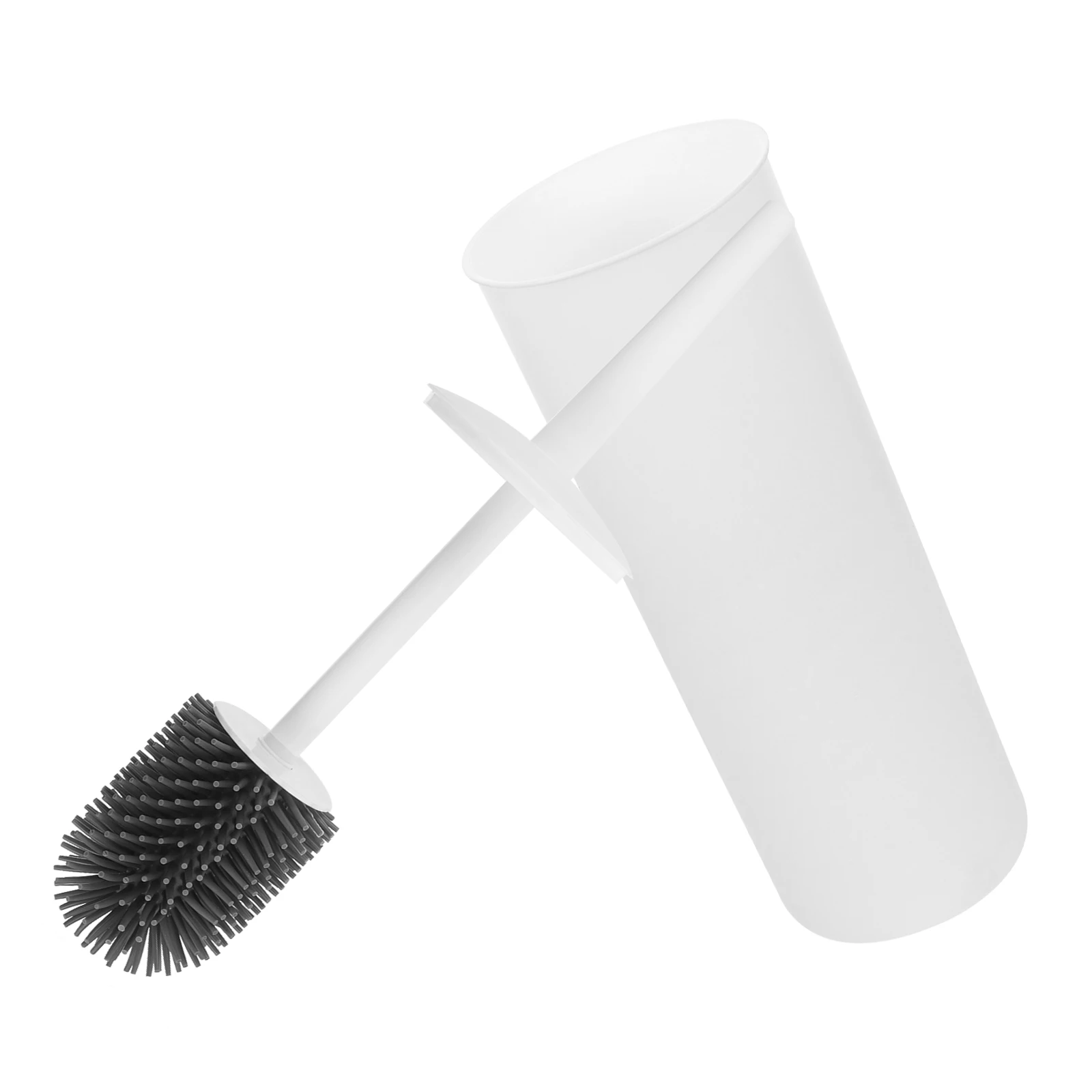 

1Set Toilet Brush Kit Long Handle Bathroom Cleaning Bowl Brush Holder Base Non-Damage Scrub Tool for Bathroom with Holder