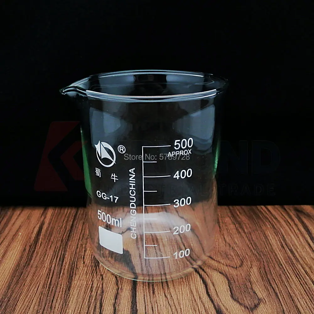 1Set Lab Glass Beaker 25/50/100/150/500ml Borosilicate Glass Laboratory Measuring Glassware School Study Original Product