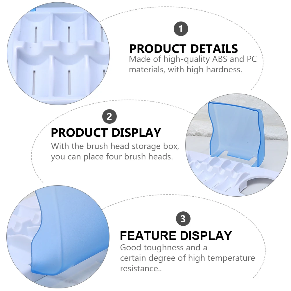 

Rotating Electric Toothbrush Holder Stand Brush Head Container White ABS Pc Material Bathroom Storage Toothbrush Rack