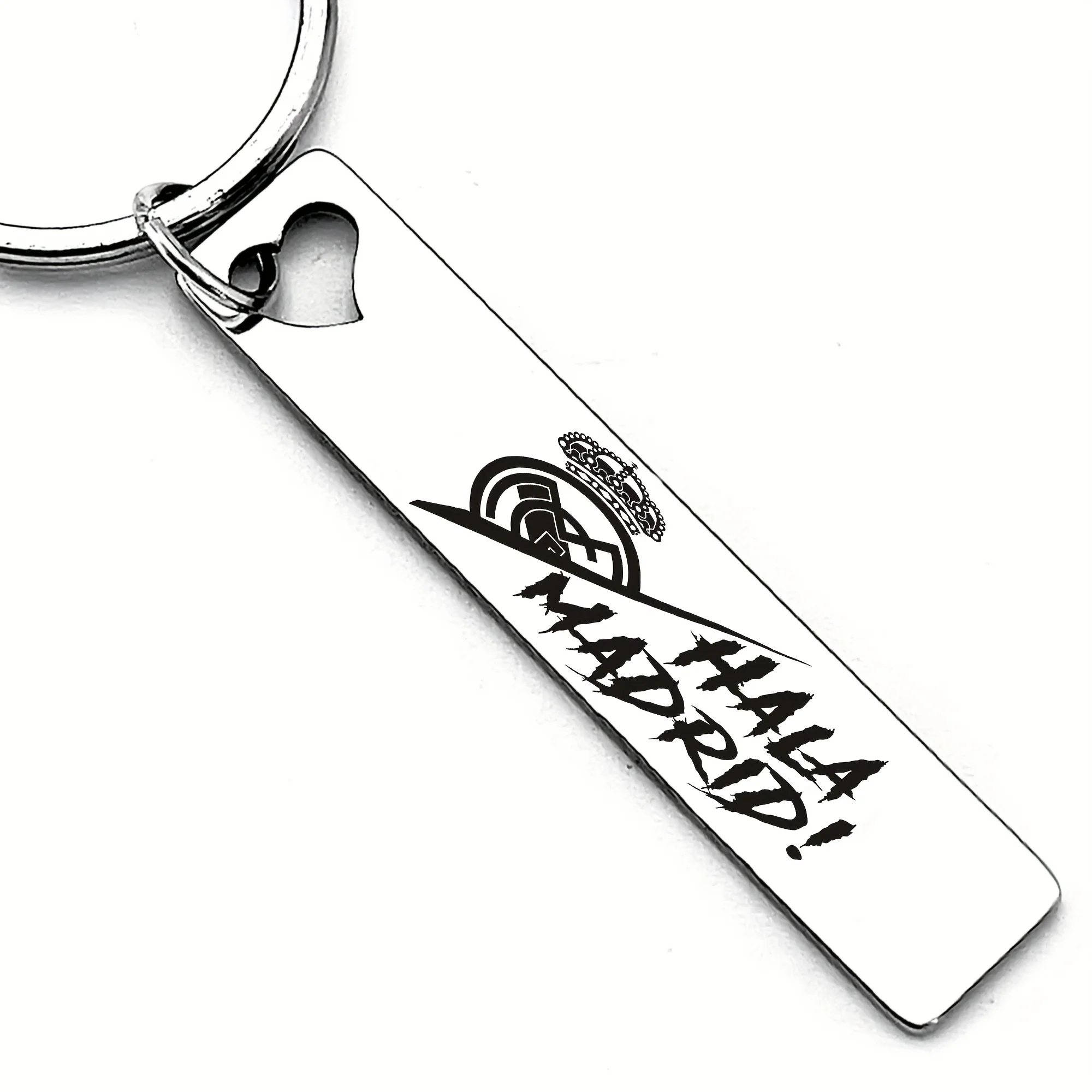 هالا مدريد! نادي كرة القدم في إسبانيا، سلسلة مفاتيح أنيقة مخصصة من الفولاذ المقاوم للصدأ، نمط رياضي. هدية مثالية لـ "Meilingge" #2