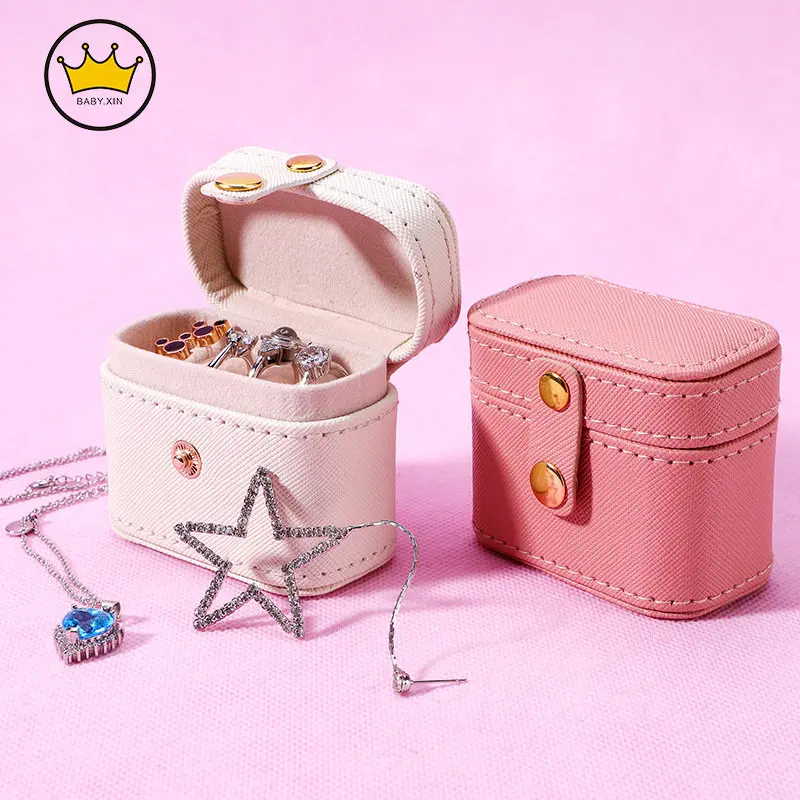 

Jewellery Store Gift Box De Joyas Para Colgar Mini Pu Ring Box Jewelry Dispay Holder Earrings Storage Case