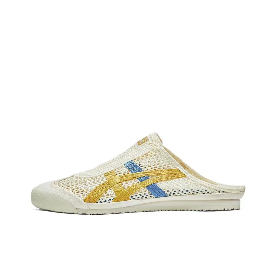 Onitsuka Tiger MEXICO 66 SABOT Unisex Beige/Yellow Mesh Slip-On Sandals  Lightweight Breathable Casual Comfort 1183C123-104