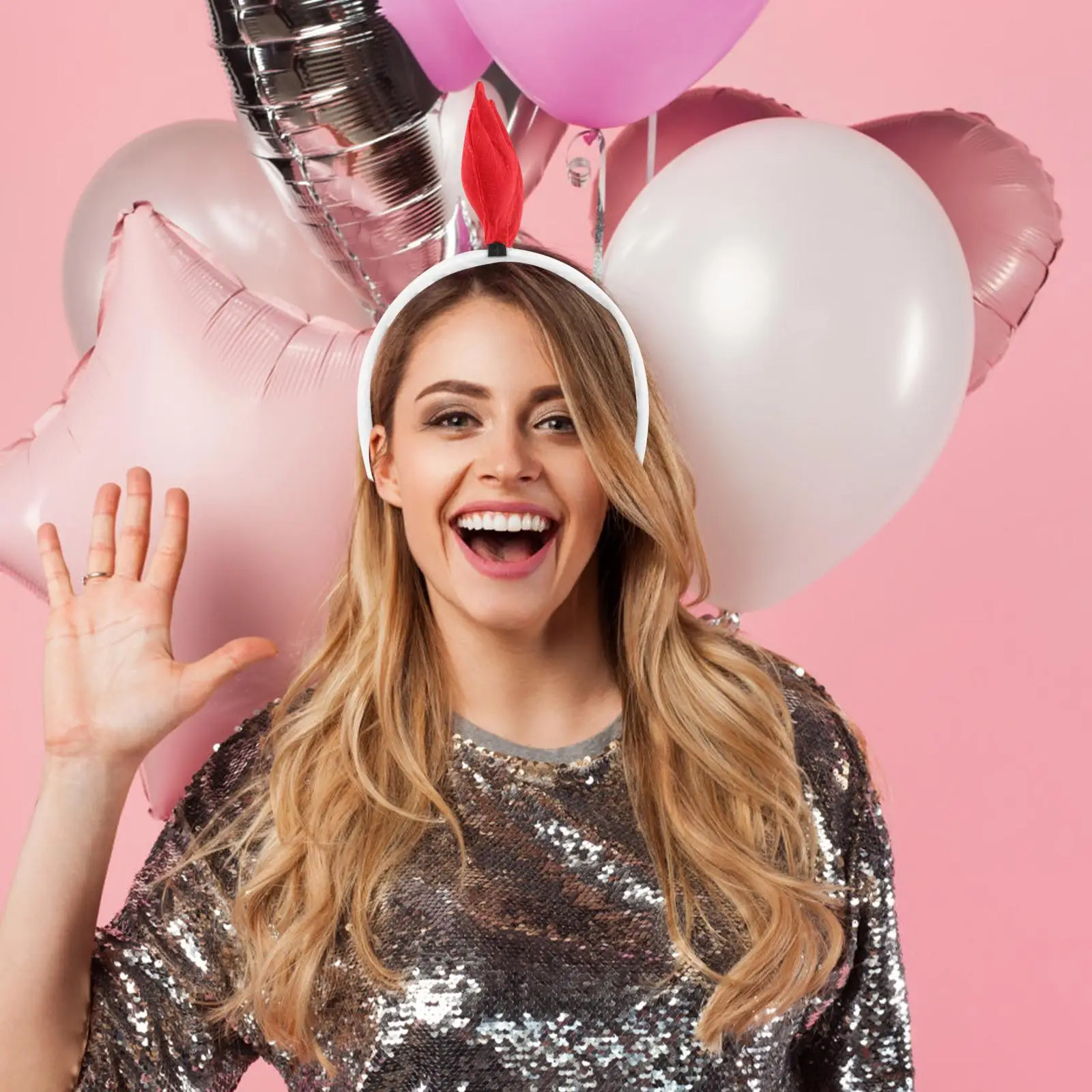 파티를 위한 흰색 치킨 머리띠 베이비 키즈 의상 패브릭 수탉 플러시 꼬리 세트