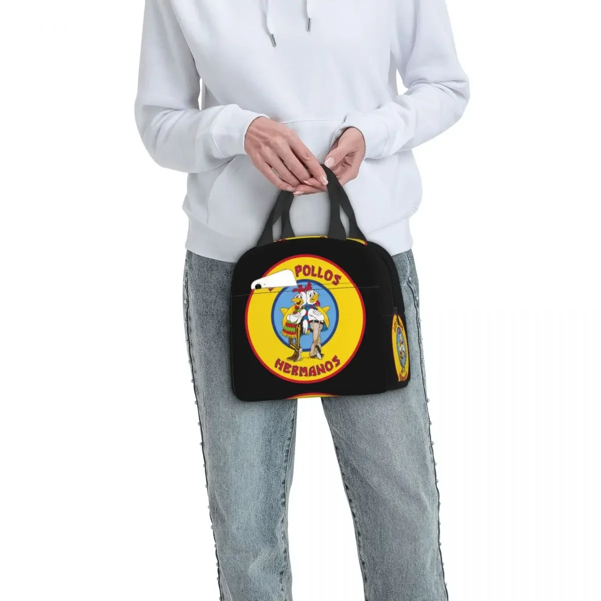 Breaking Bad Los Pollos Hermanos Lunch Box Chicken Brothers Cooler Thermal Food Insulated Lunch Bag For Women School Children