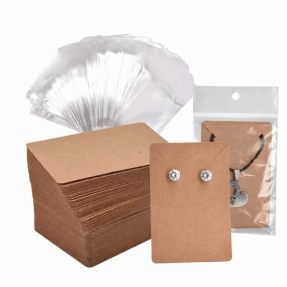 

100 шт. пустых карточек для серег, черно-белые, 6x9 см, коричневые, для демонстрации украшений, держатели для серег, для демонстрации ожерелий