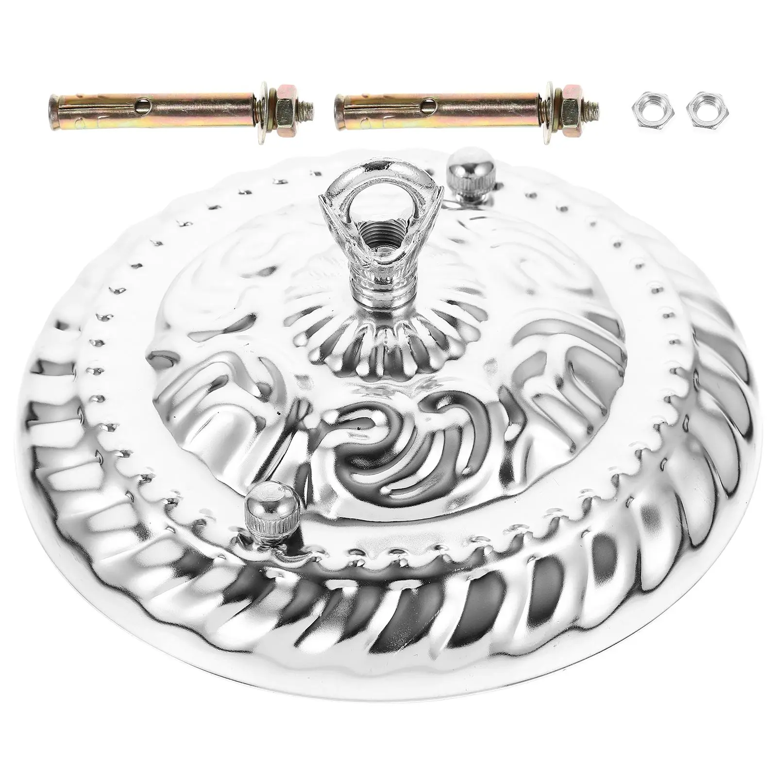 

Closed Hook Ceiling Canopy Kit Pendant Light Chandelier Mounting Plate Iron Bracket Round Vintage Design Sturdy
