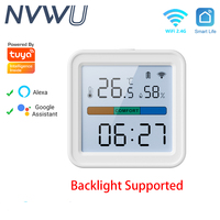 Tuya New WiFi Temperature Humidity Sensor Smart Life Backlight Hygrometer Thermometer Sensor Support Alexa Google Home Assistant