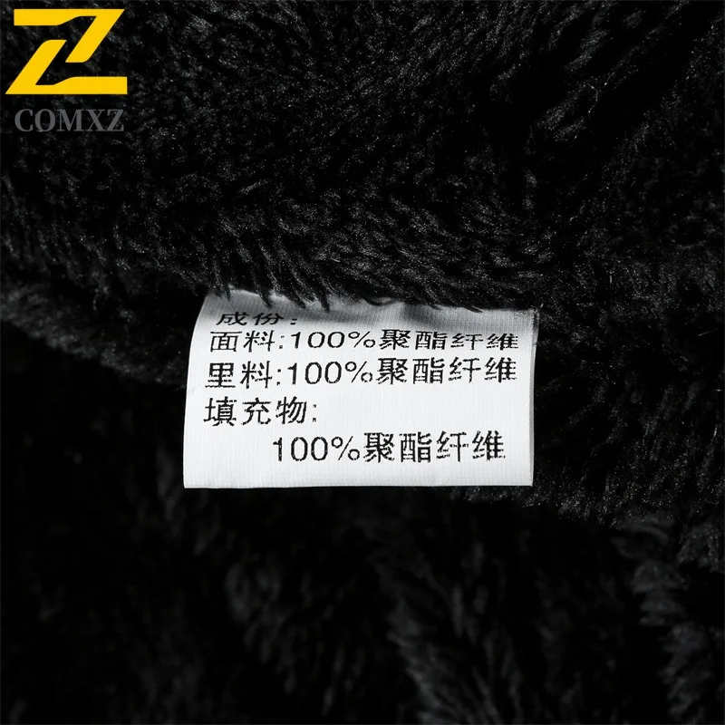 COMXZ Men Padded Jacket Baseball Collar Fleece Lined Plaid Parkas Winter Trendy Quilted Lightweight Casual Daily Outerwear 2025