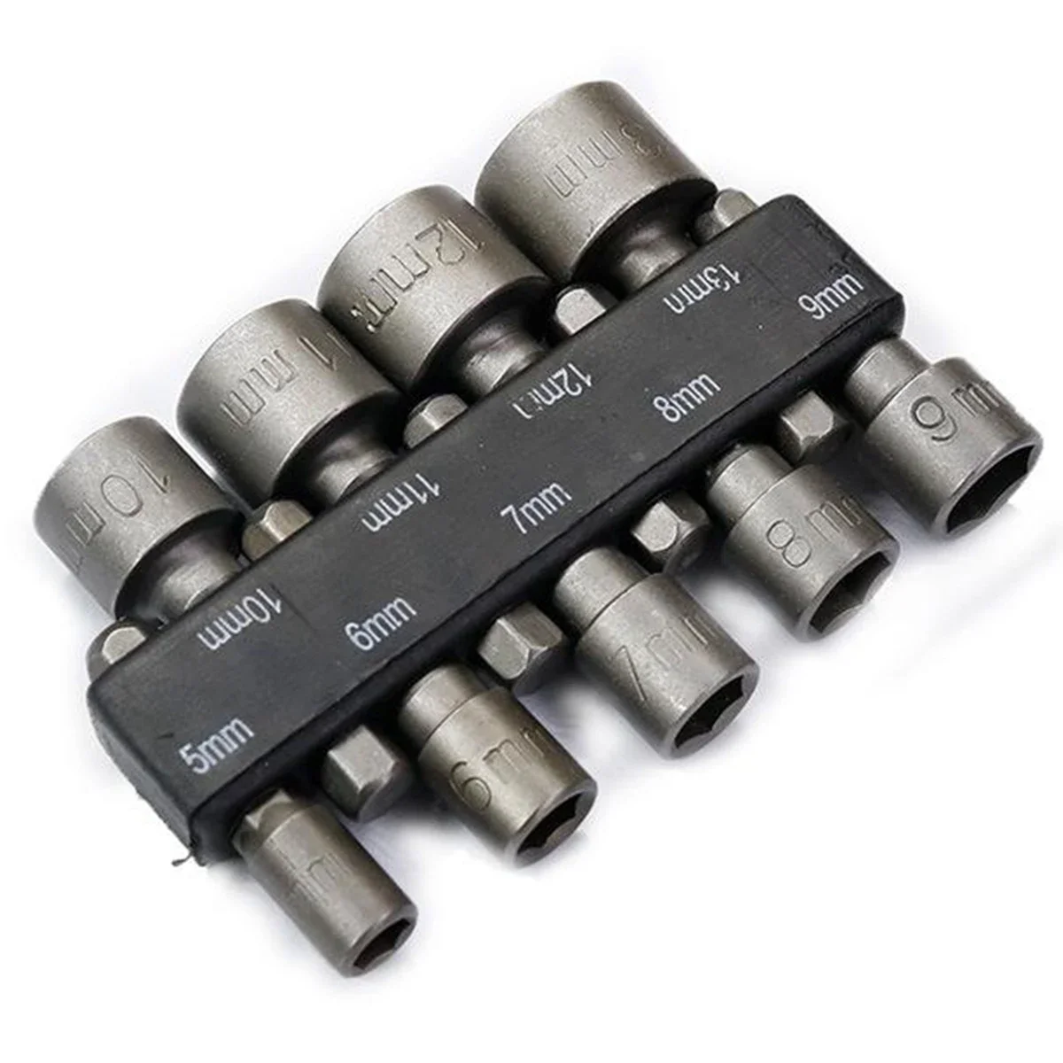 9/14pcs impact Socket Power Nut Driver Drill Bit Set 5-12mm Hex Shank Hex Nut Socket 1/4