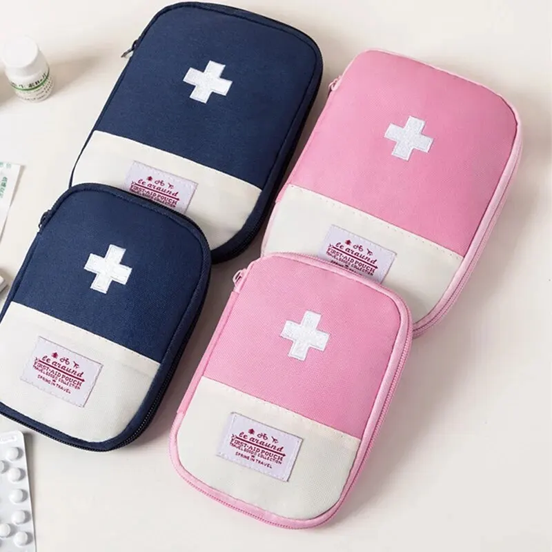 1pc Business Trip Portable Medical Bag, Outdoor Emergency Kit, Portable Small Medicine Bag, Home Storage Bag