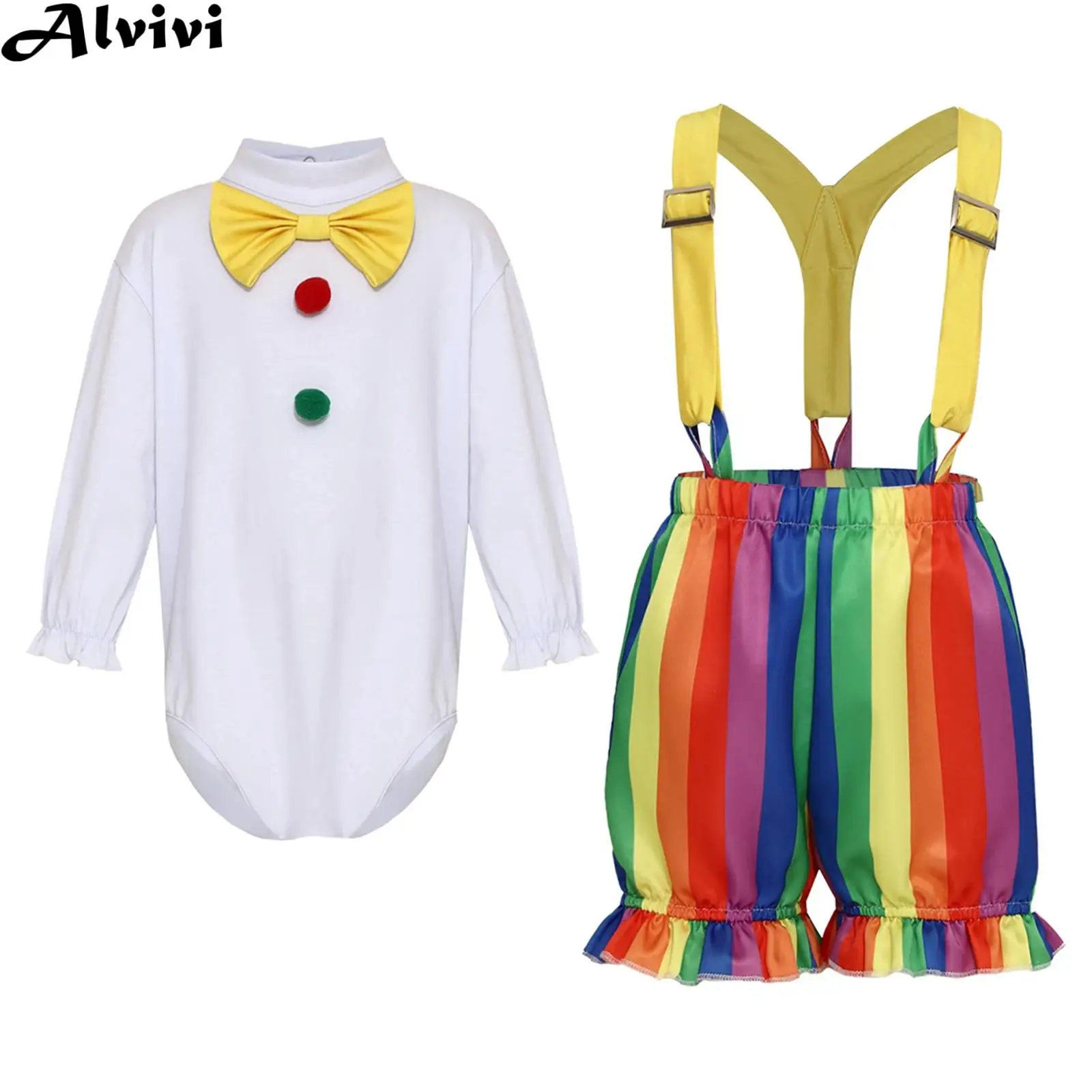 תחפושת ליצן צבעוני לתינוק