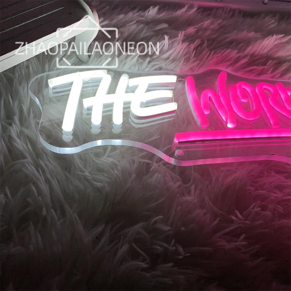 Imagem -03 - The World is Yours Neon Sign Light Wall Art Decoração Quarto Sala de Jogos Party Decor Lâmpada Led Usb Presentes