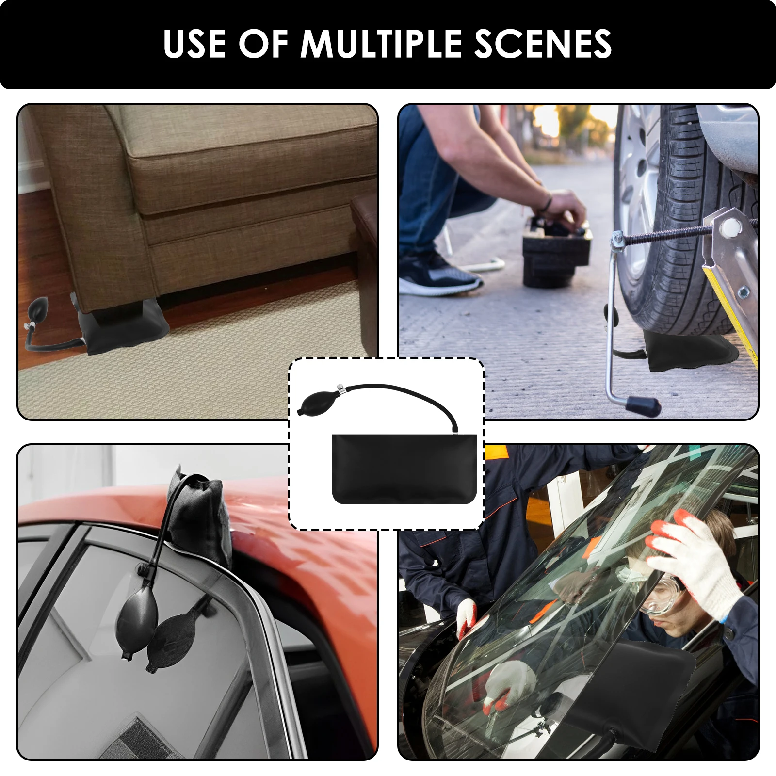 2 قطعة نافذة باب السيارة الجديدة كيس الهواء المفتوح مضخة إسفين الوسادة دخول نفخ الرقائق أدوات المهنية العالمي مضخة هواء إسفين أداة اليد