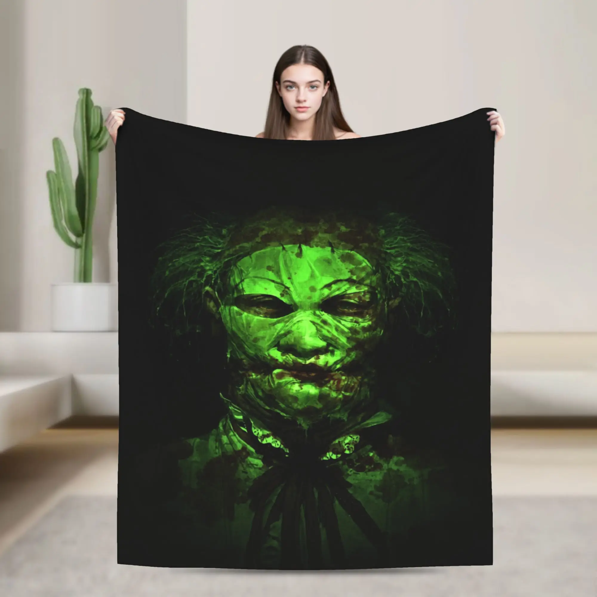 The Outlasts horror game Blanket Flannel  Cozy Soft Throw Blanket for Sofa Bedding Throws
