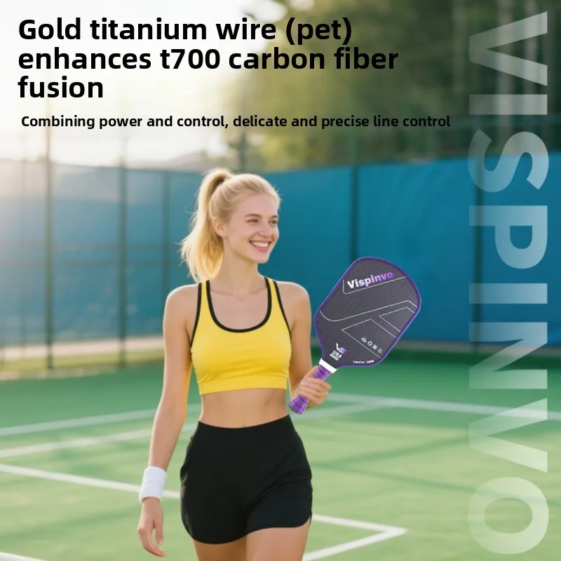 

VISPINVO titanium wire T700 carbon fiber Pick racket board complete set of competition grade hot pressed honeycomb core