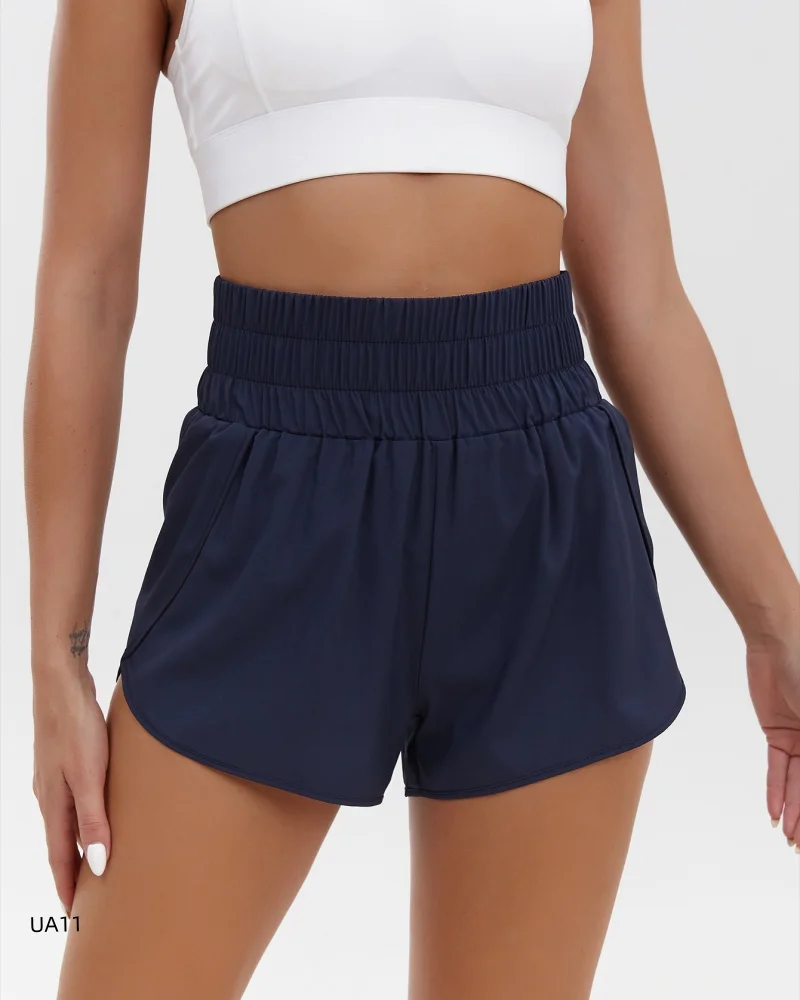 

Women's High Rise Ruched Waist Sports Shorts Loose Flowy Quick Dry Shorts Running Yoga Gym Casual Wear