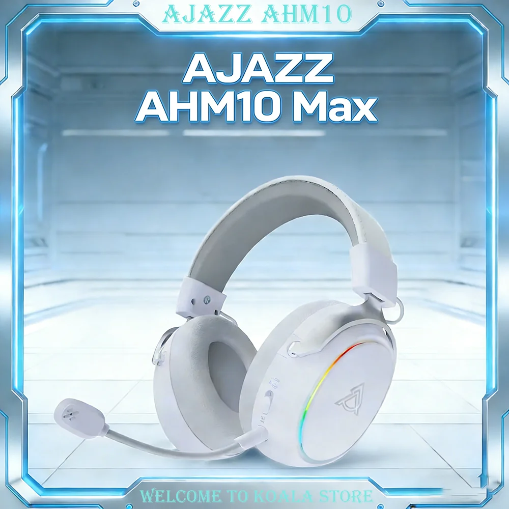 

AJAZZ AHM10MAX Tri-mode Wired/Bluetooth/2.4G Noise-Canceling 2000mAh High-Endurance Gaming Headset with 7.1 Surround Sound Gifts