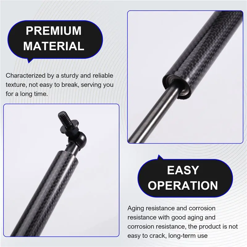 لتويوتا هايلكس SR5 2015-2023 4X4 الجبهة هود بونيه دعامة كبس بالغاز رفع دعم صدمة الربيع المخمدات ألياف الكربون الأسود #5