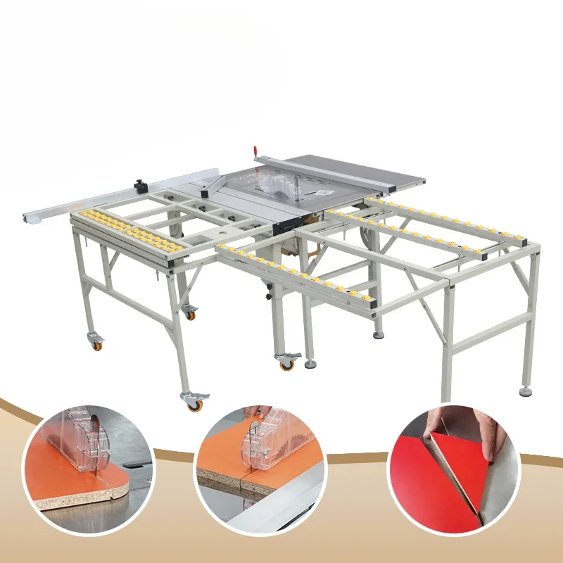 Multi functional woodworking slide table saw cutting machine