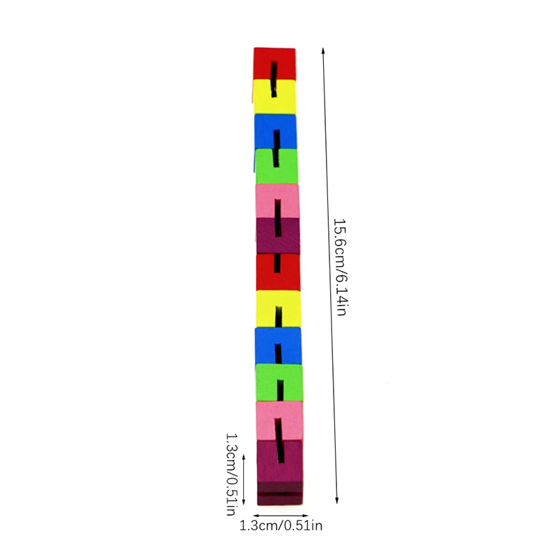 Classico cubo colorato stringa di legno Building Block creativo Fidget giocattolo antistress per bambini giocattoli educativi per bambini