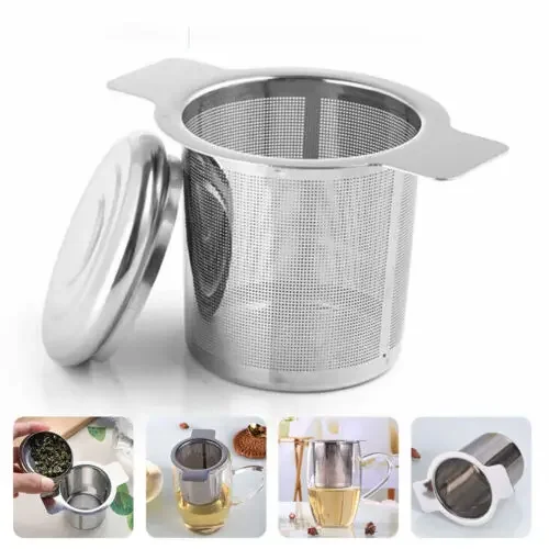 

Stainless Steel Tea Leak Filter Reusable Infuser Tea Strainer Teapot Metal Loose Leaf Spice Filter Accessories Kitchen