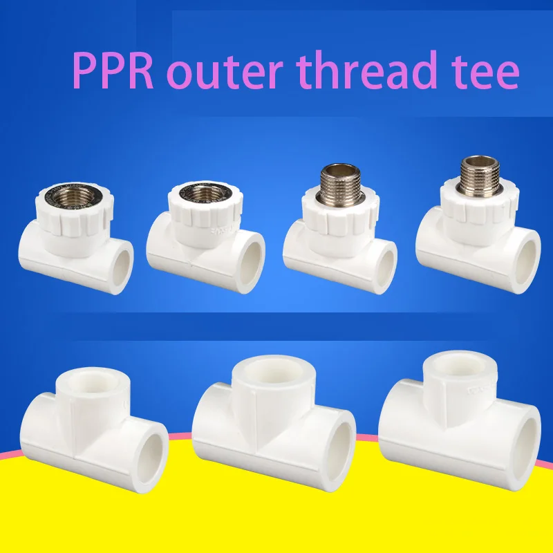 

Pipes ppr outer wire tee ppr inner tooth tee ppr water pipe 20/25 fittings 1/2 inch 3/4 inch ppr tee