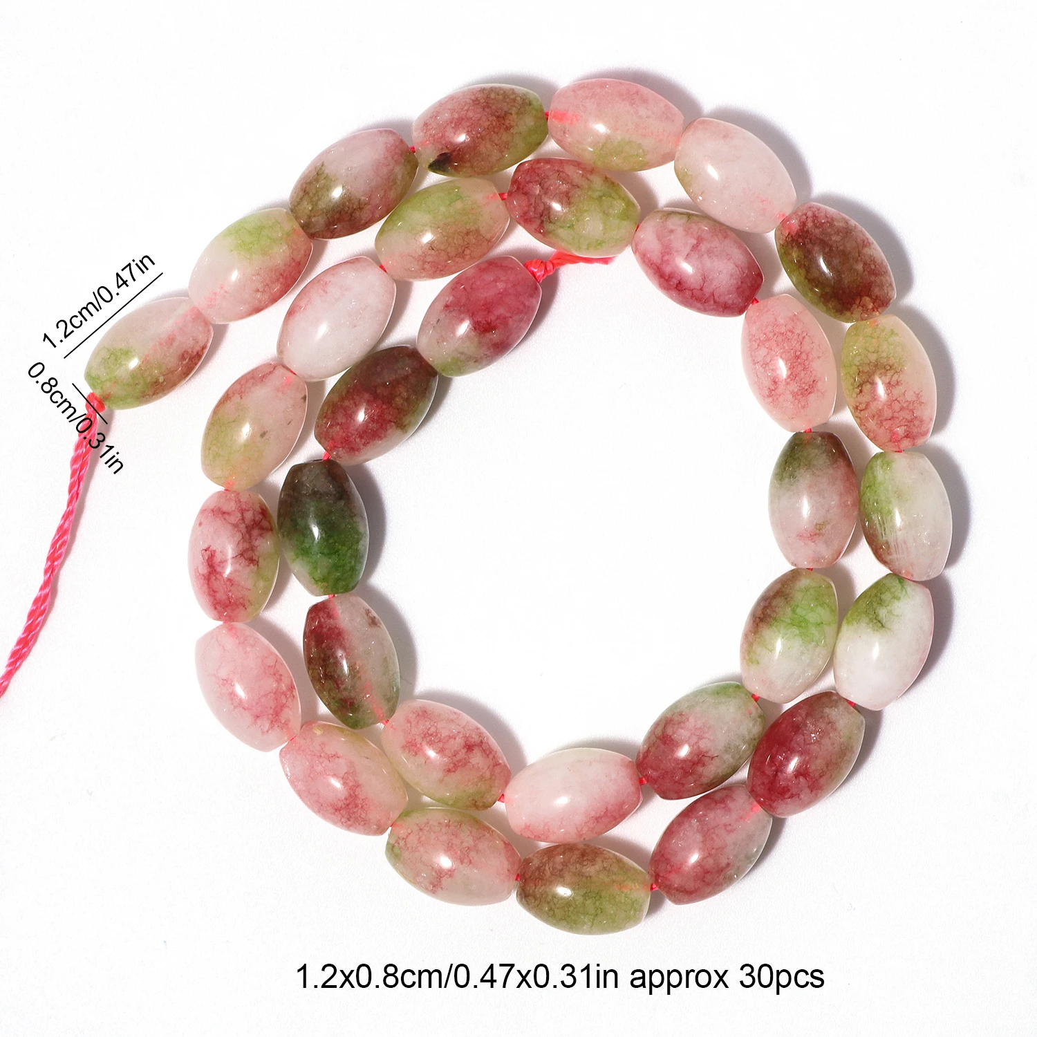 8X12Mm Ovale Vorm Jade Kralen Rijst Toermalijn Amazoniet Morganiet Steen Losse Kralen Voor Sieraden Maken Diy Bedels Armband