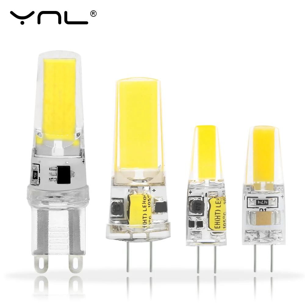 LED G4 COB Lamp Dimmable 6W 9W COB LED Bulb E14 AC/DC 12V 220V Lampada LED G9 COB Spotlight Chandelier Lighting Replace Halogen