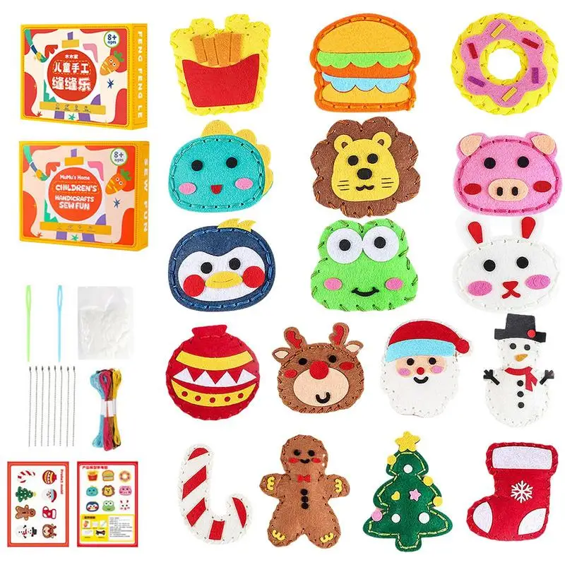 

Kids Sewing Kit Sewing Kit For Children Dinosaur Bunny Animal Christmas Educational Toys Learning Toys Fun Craft Set For Boys