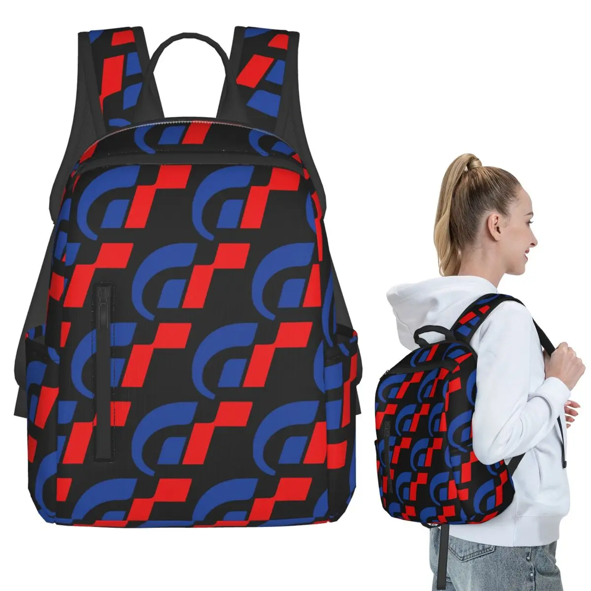 Gran Turismo Logo Backpack Student BookBag Children School Bag Laptop Shoulder Bags Boys Girls
