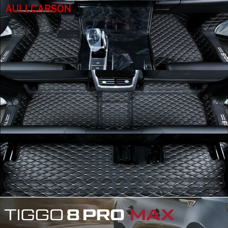 

For Chery Tiggo 8 Pro Max 2023 2024 Car Floor Mat Full Coverage Custom Foot Pads Salon Carpet Cover Interior 7 Seats Accessories