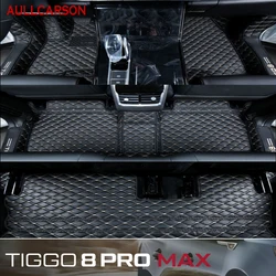 For Chery Tiggo 8 Pro Max 2023 2024 Car Floor Mat Full Coverage Custom Foot Pads Salon Carpet Cover Interior 7 Seats Accessories