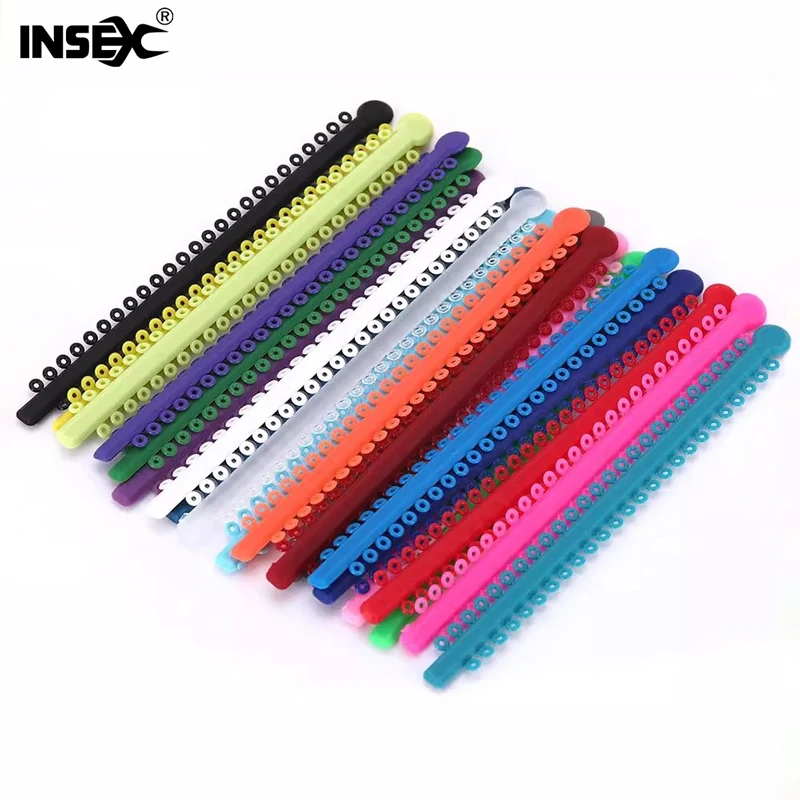 INSEX Orthodontic Colored Ligature O-Rings for Teeth Traction, 20 Pcs/Pack