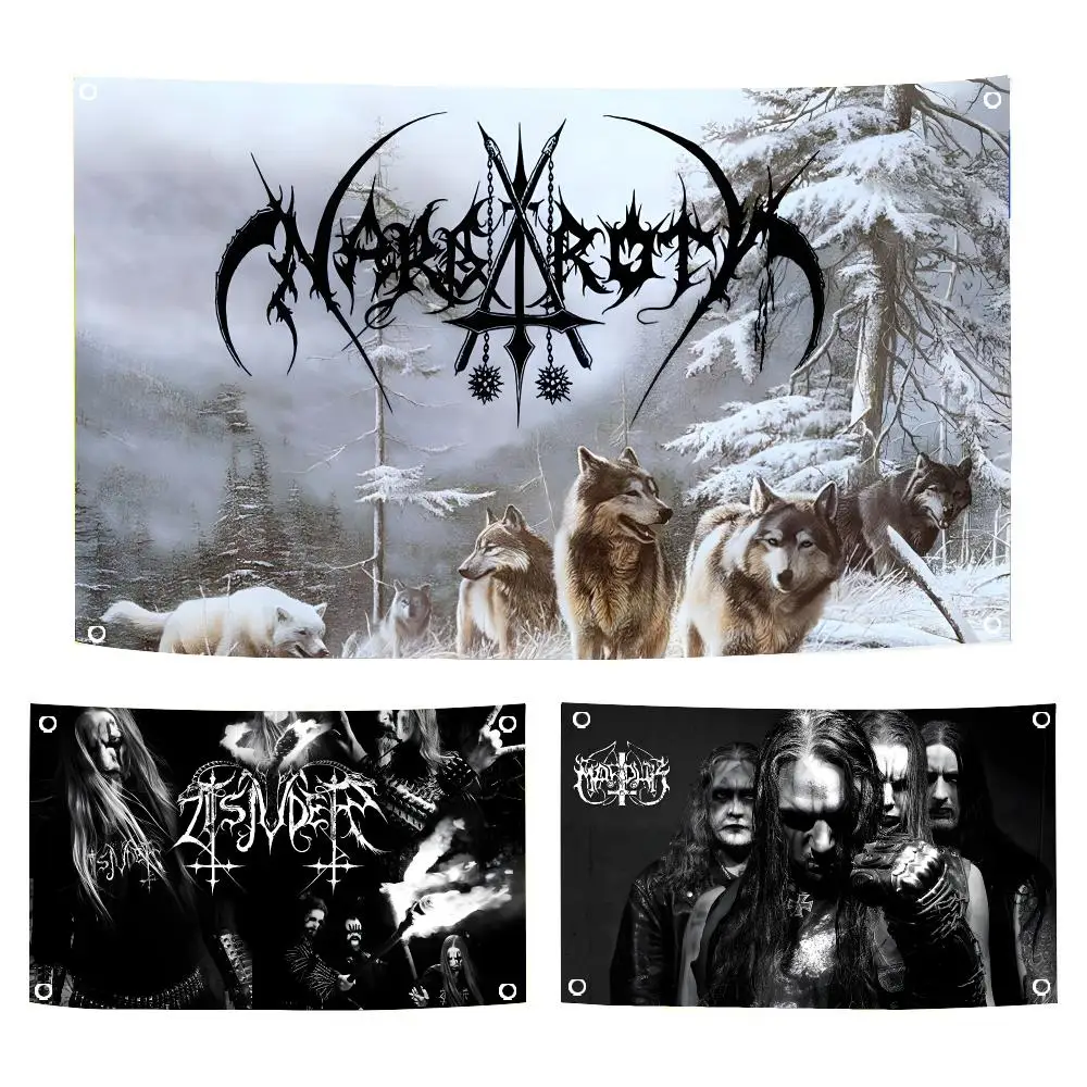 Black Metal Band Nargaroth Flags Durable Outdoor Indoor Festive Decoration Classic Design Wall Room Banner