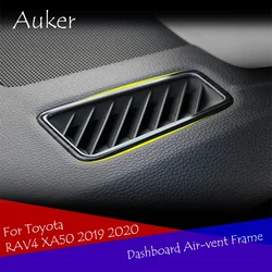 For Toyota RAV4 XA50 2019-2024 Stainless Steel Car dashboard one pillar air outlet vent trim frame sticker style